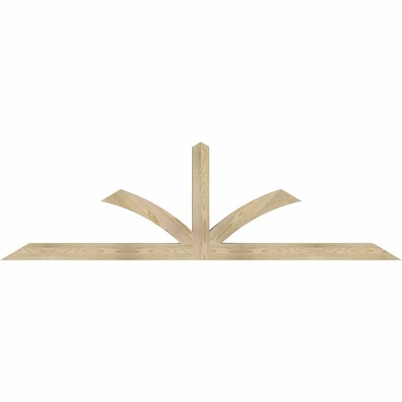 Ekena Millwork Richland Rough Sawn Timber Gable Bracket, Douglas Fir, 96"W x 28"H x 4"D x 4"F, 7/12 Pitch GBW096X28X0404RIC00RDF